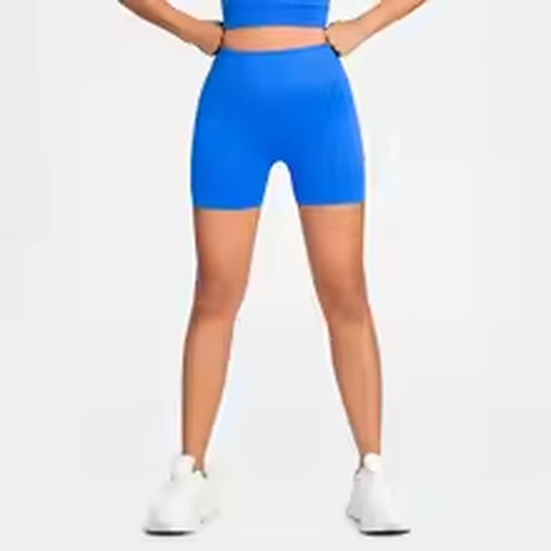 Shorts Women Fitness Sports Biker 4.5" Low Ribbed Band Gym Shorts Workout Scrunch Butt Yoga Seamless Leggings