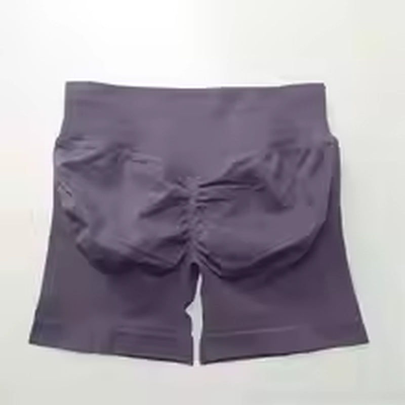 Shorts Women Fitness Sports Biker 4.5" Low Ribbed Band Gym Shorts Workout Scrunch Butt Yoga Seamless Leggings