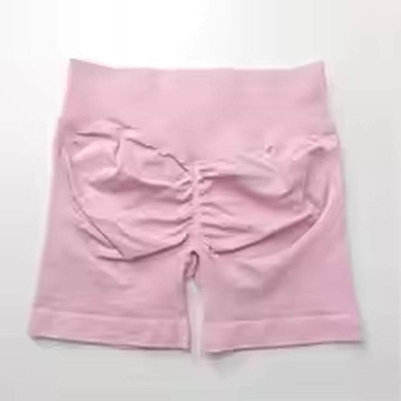 Shorts Women Fitness Sports Biker 4.5" Low Ribbed Band Gym Shorts Workout Scrunch Butt Yoga Seamless Leggings