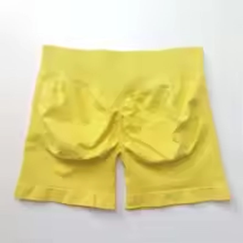 Shorts Women Fitness Sports Biker 4.5" Low Ribbed Band Gym Shorts Workout Scrunch Butt Yoga Seamless Leggings