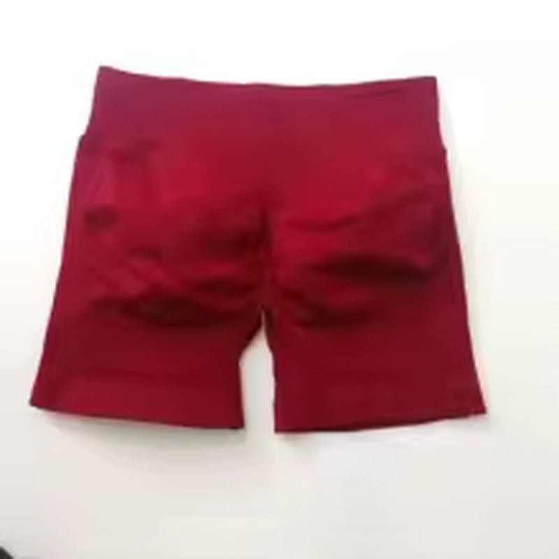 Shorts Women Fitness Sports Biker 4.5" Low Ribbed Band Gym Shorts Workout Scrunch Butt Yoga Seamless Leggings