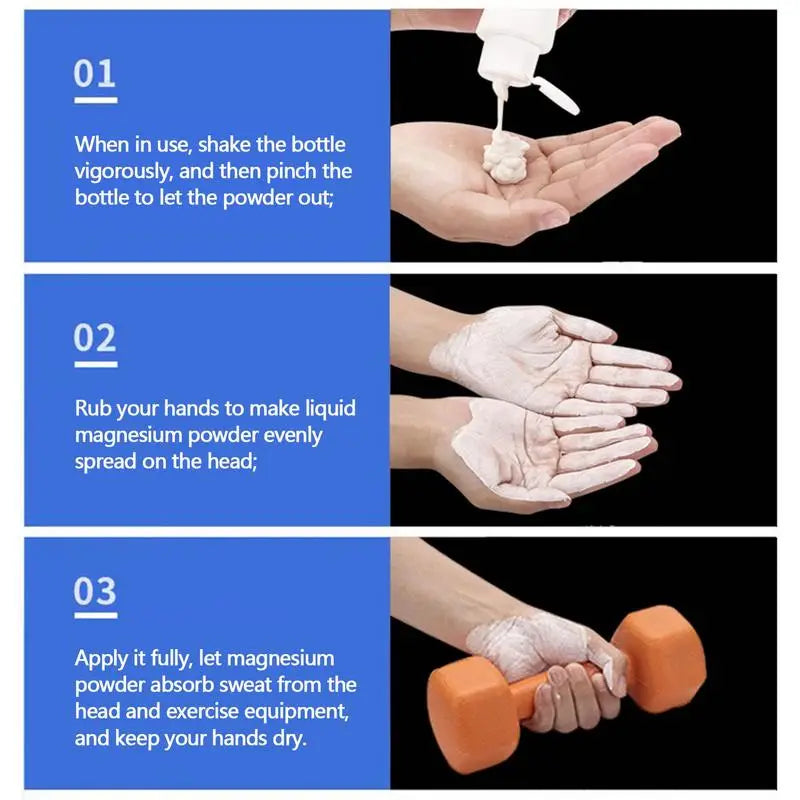 100/50/30Ml Sports Liquid Magnesium Powder Fitness Lifting anti Slip Cream Grip Liquid Magnesium for Pole Dancing Rock Climbing