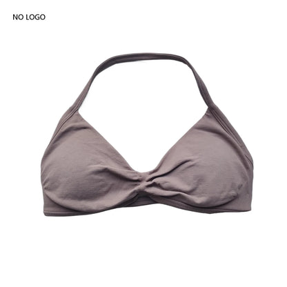 ARFTE Sports Bra Strappy Backless Yoga Gym Bra Removable Cups Women Workout Clothing Gym Top Halter Sport Bras