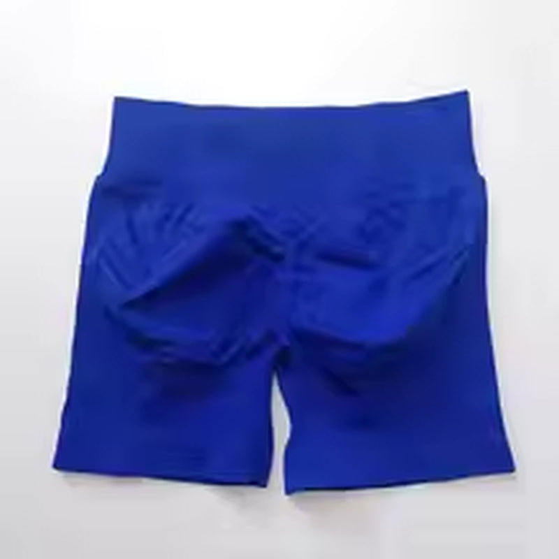 Shorts Women Fitness Sports Biker 4.5" Low Ribbed Band Gym Shorts Workout Scrunch Butt Yoga Seamless Leggings