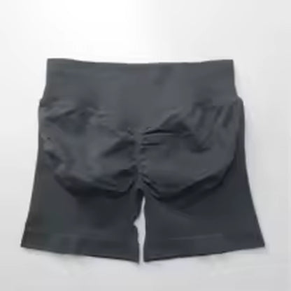 Shorts Women Fitness Sports Biker 4.5" Low Ribbed Band Gym Shorts Workout Scrunch Butt Yoga Seamless Leggings
